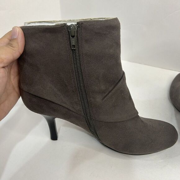 Apt.9 Women’s Size 7.5M Media Grey Zip High Heel Ankle Boots - Picture 6 of 8